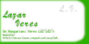 lazar veres business card